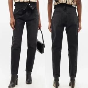 RE/DONE Originals 80s Fold Over Jean in Vintage Noir Size 25